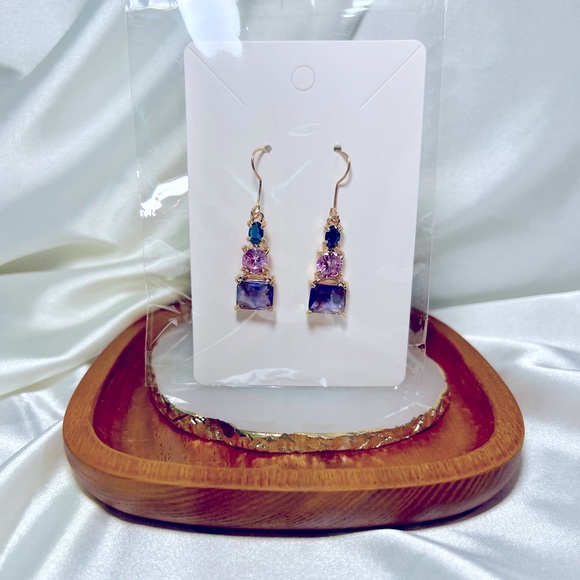 Colorful Rectangles Earrings - Picture 1 of 4